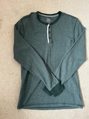 Old Navy Dark Green Thermal Long-Sleeve Shirt